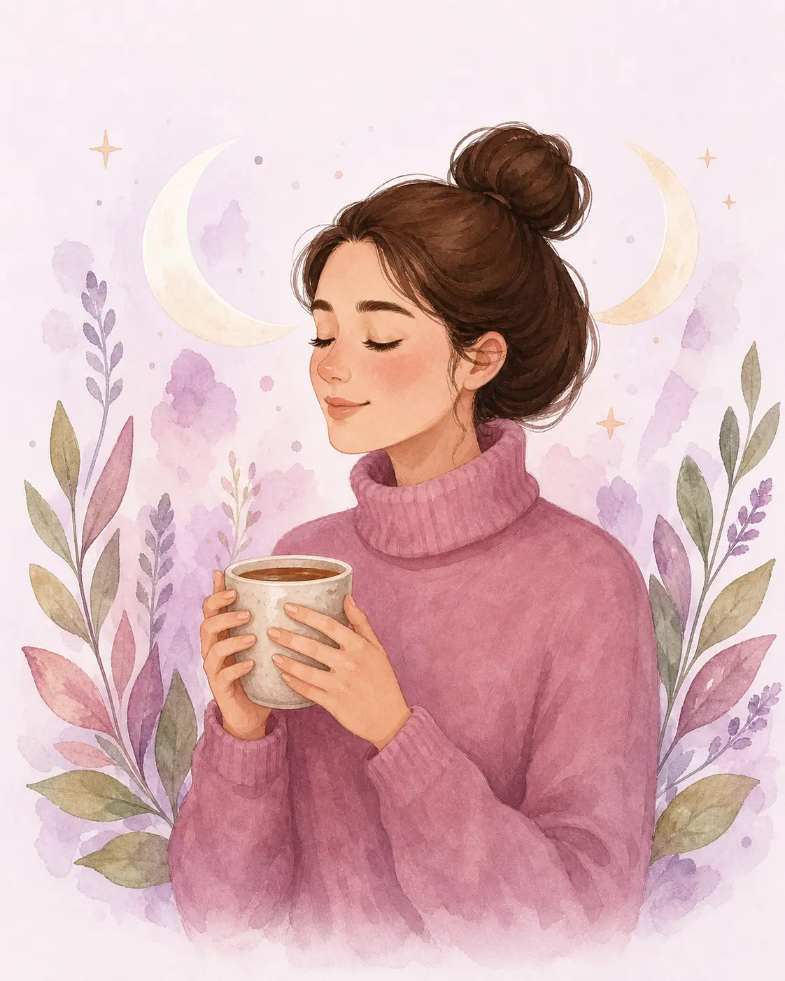 Ilustrace ženy v Luteální fáze