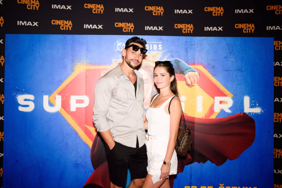 Michal Gajdošech na premiéře filmu Supergirl